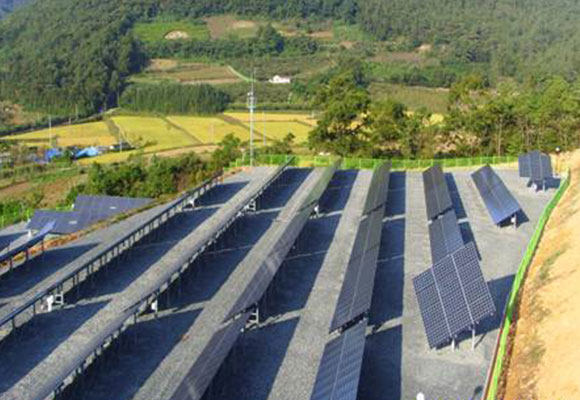 고정형 태양광 시스템 사진