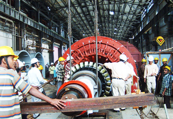 해외발전설비 정비 사진