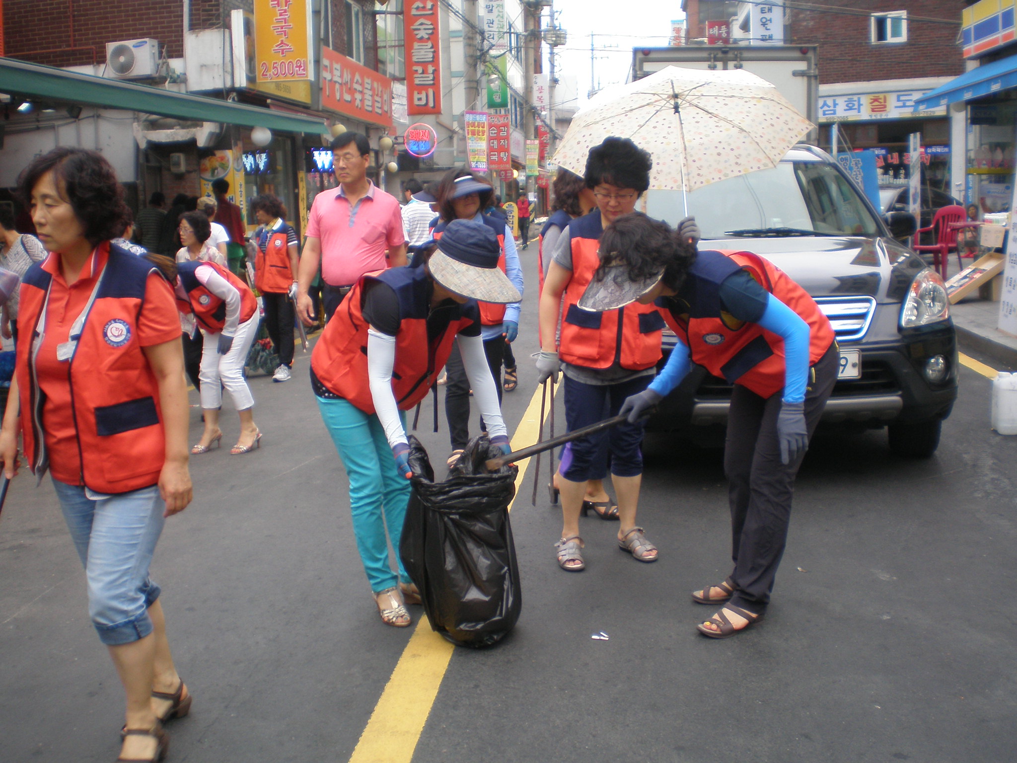수유재래시장 주변 환경정화정비 활동