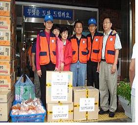 수도직할지점 한우리봉사단 수해지역 봉사활동