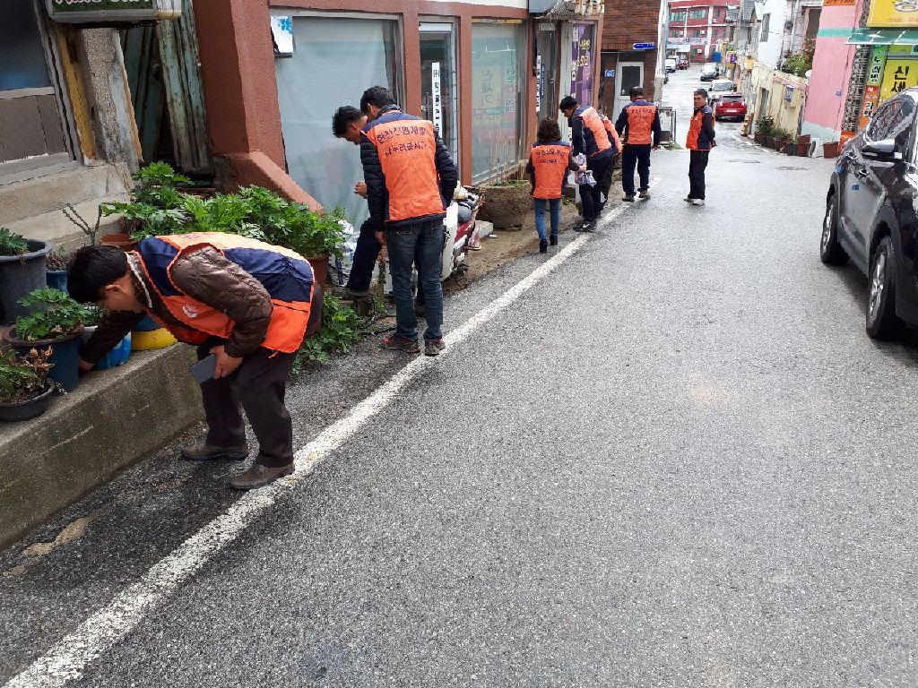 관광지 주변 환경정화활동 사진