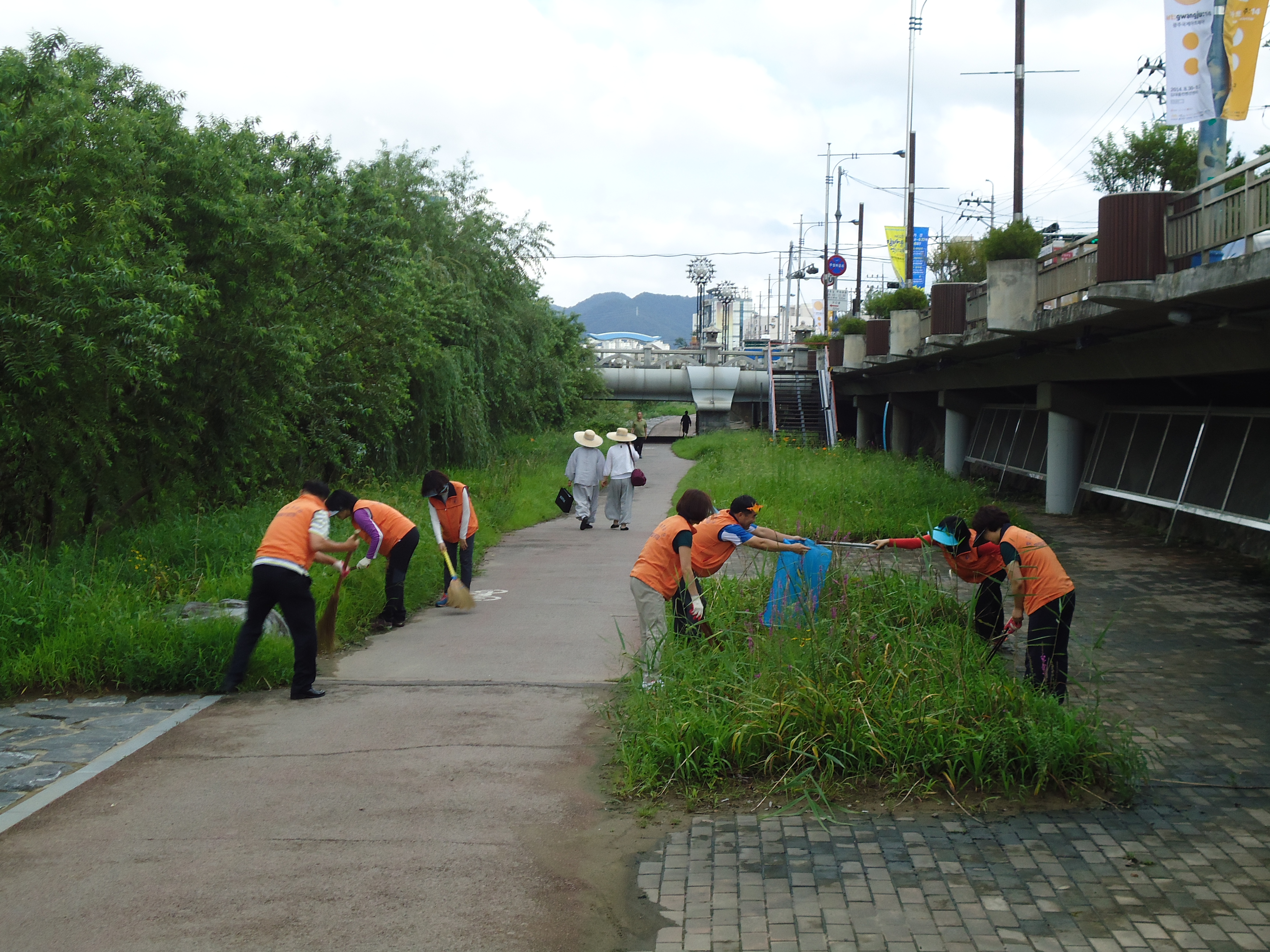 광주천 자연정화 봉사활동