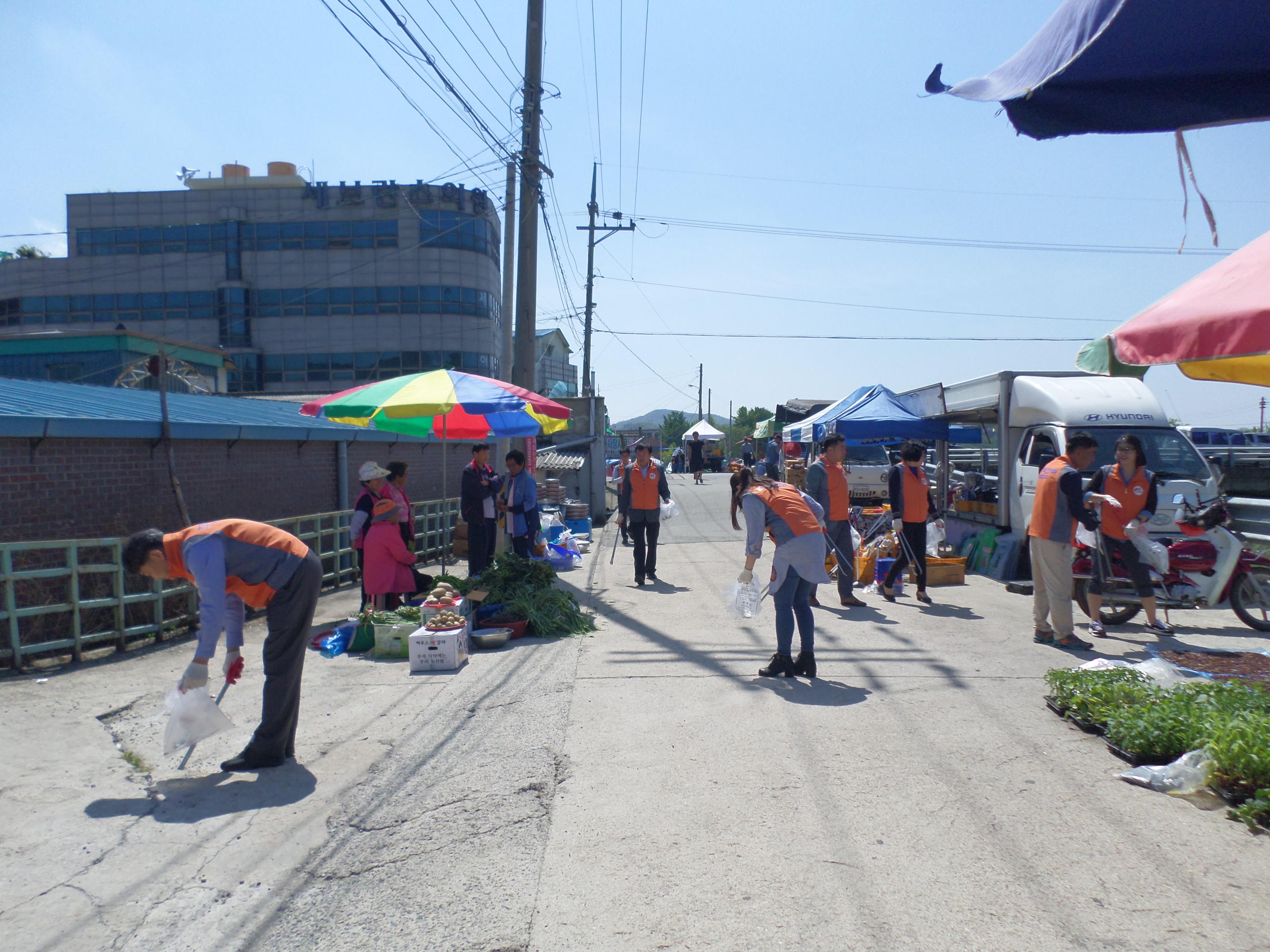 장성 삼계면 사창 5일 시장 정화활동