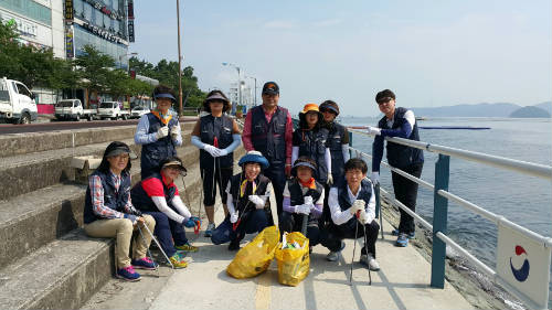 죽림 해안도로 환경정화활동